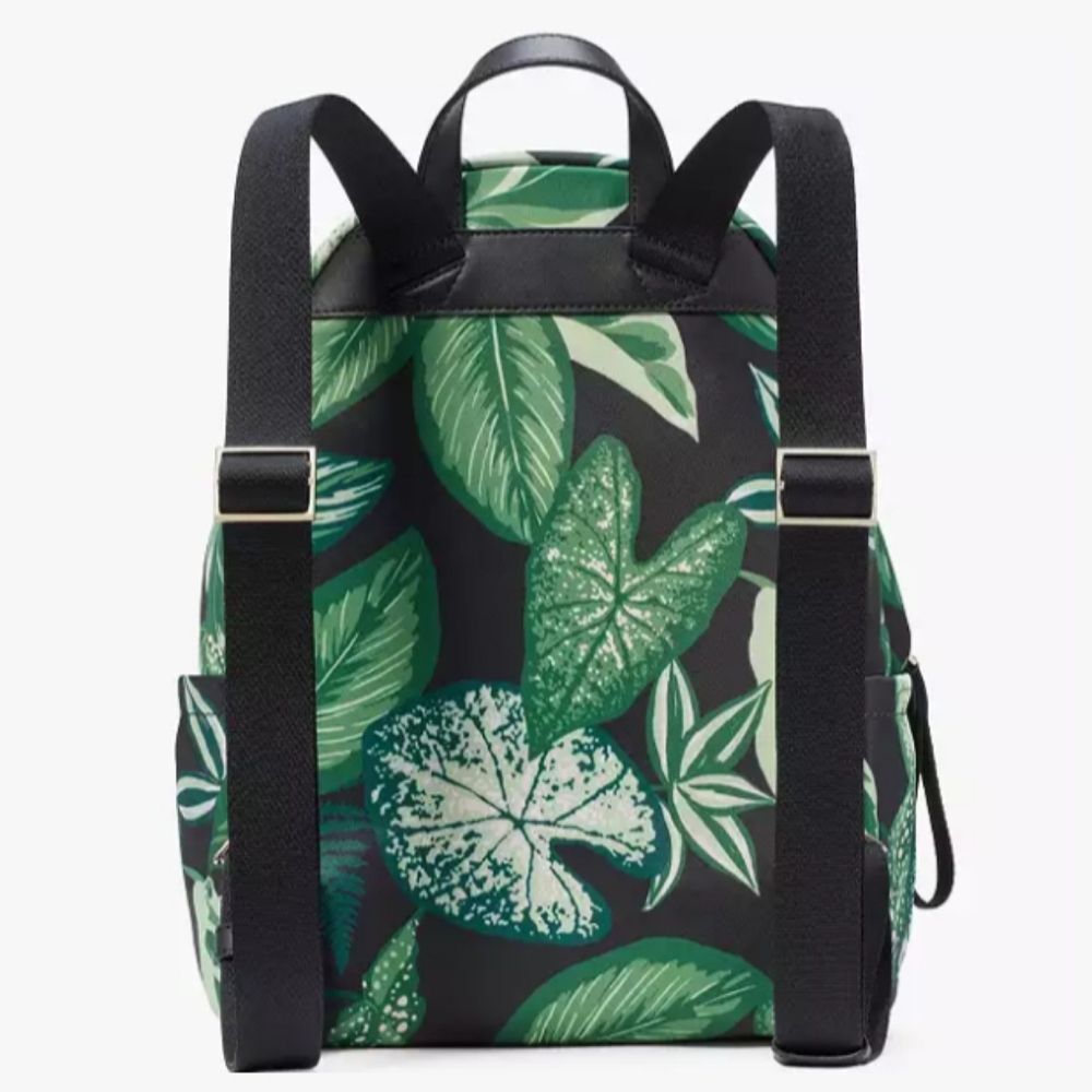 Kate Spade Tropical Palms and Monstera Leaves Nylon Backpack - Picture 4 of 13